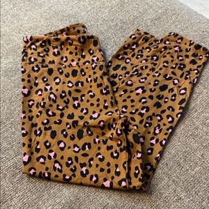 J. Crew Kids Leopard Print Leggings - Brown and Pink